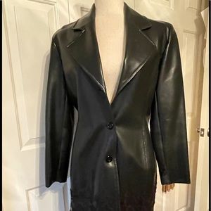 Lorena Conti black pleather jacket
